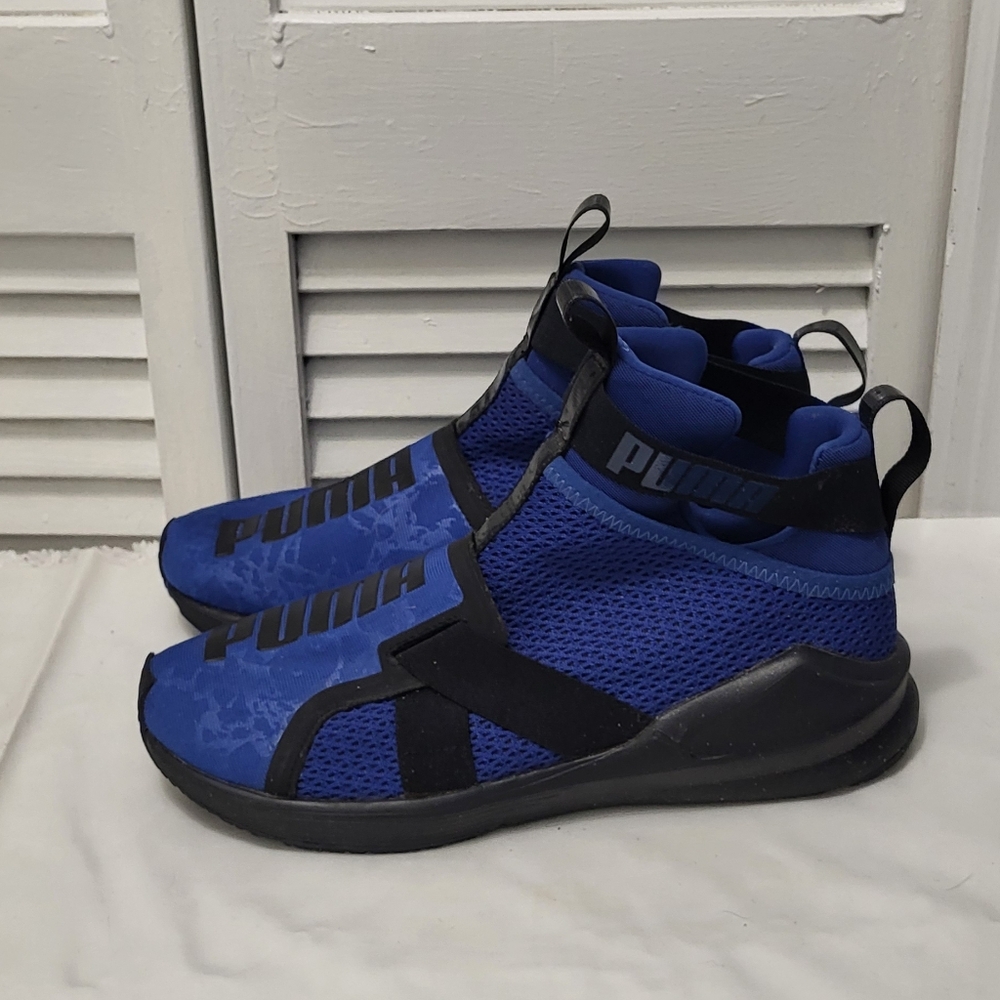 Puma women's sneakers size 7.5 navy blue/black - Picture 4 of 8
